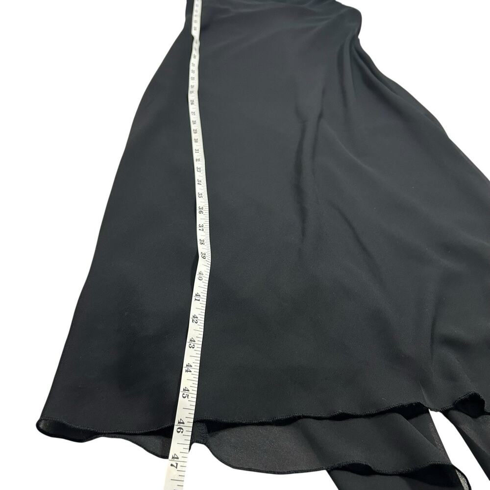 B Smart Slip Dress Cowl Neck Spaghetti Strap Midi Lined Black Sz 7 8 Chiffon - Picture 5 of 7